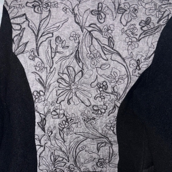 Floral Black and Gray Women's Jacket - Picture 6 of 6